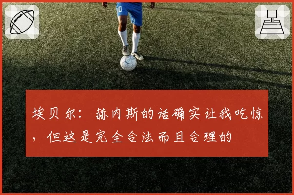 埃贝尔：赫内斯的话确实让我吃惊，但这是完全合法而且合理的
